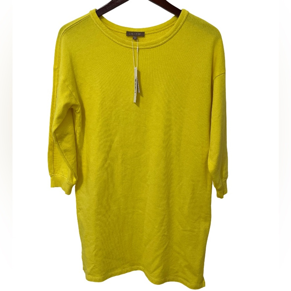 Lilla P Women’s Dress S Terry Cloth Lemongrass Color 3/4 Sleeve NWT